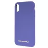 Karl Lagerfeld KLHCI61SLVOG Capa rígida em silicone para Apple iPhone Xr - violeta