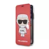 Karl Lagerfeld KLFLBKPXKSCORE Capa tipo livro para iPhone X/XS Red Karl Space Cosmonaut