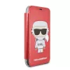Karl Lagerfeld KLFLBKPXKSCORE Capa tipo livro para iPhone X/XS Red Karl Space Cosmonaut