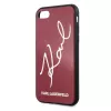 Karl Lagerfeld KLHCI8DLKSRE Capa rígida Signature Glitter para iPhone 7/8/SE 2020/SE 2022, vermelho