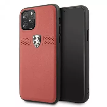 Ferrari Capa rígida em pele Off Track para Apple iPhone 11 Pro - vermelho