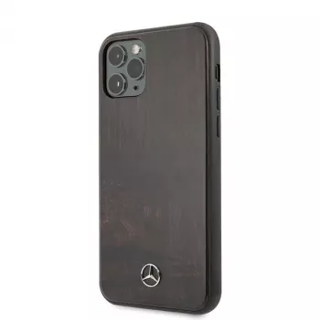 Mercedes-Benz MEHCN58VWOBR Capa rígida para iPhone 11 Pro Wood Line Rosewood castanho