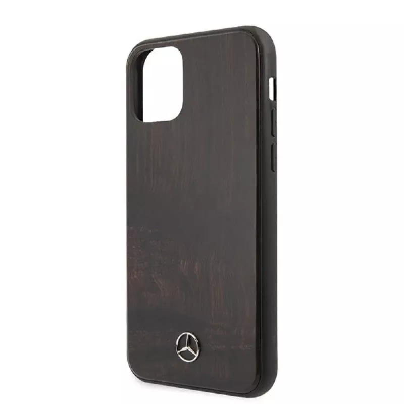 Mercedes-Benz MEHCN58VWOBR Capa rígida para iPhone 11 Pro Wood Line Rosewood castanho