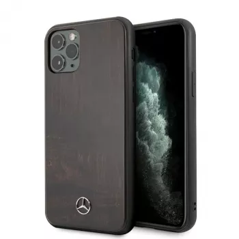 Mercedes-Benz Capa rígida Wood Line Rosewood para Apple iPhone 11 Pro Max - castanho