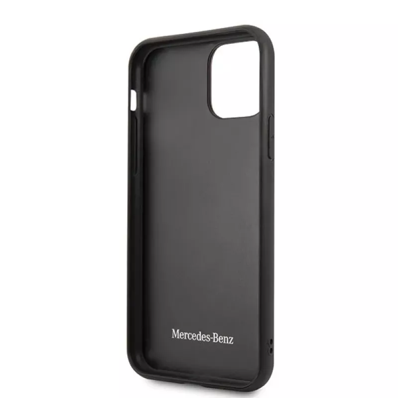 Mercedes-Benz Capa rígida Wood Line Walnut para Apple iPhone 11 Pro Max - castanho