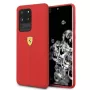 Ferrari Capa rígida FESSIHCS69RE Capa traseira em silicone para Samsung Galaxy S20 Ultra - vermelho
