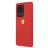 Ferrari Capa rígida FESSIHCS69RE Capa traseira em silicone para Samsung Galaxy S20 Ultra - vermelho
