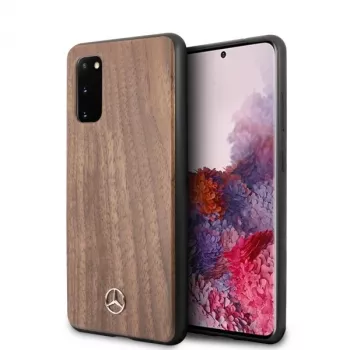 MERCEDES-BENZ Capa rígida Wood Line Walnut para Samsung Galaxy S20 (SM-G980) - castanho