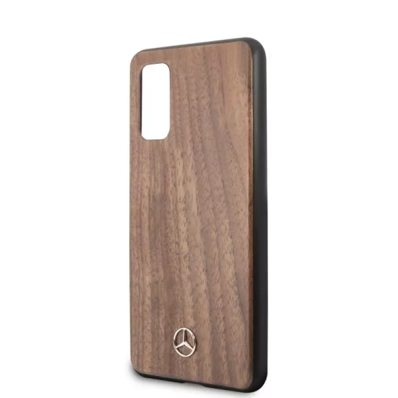 MERCEDES-BENZ Capa rígida Wood Line Walnut para Samsung Galaxy S20 (SM-G980) - castanho