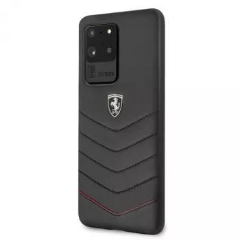 Ferrari Capa rígida FEHQUHCS69BK Heritage para Samsung Galaxy S20 Ultra, preto