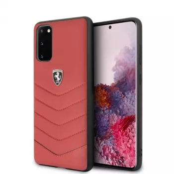 Ferrari Capa rígida FEHQUHCS62RE Heritage para Samsung Galaxy S20, vermelho