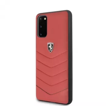 Ferrari Capa rígida FEHQUHCS62RE Heritage para Samsung Galaxy S20, vermelho