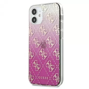 Guess GUHCP12SPCU4GGPI Capa rígida para iPhone 12 mini 5,4 polegadas rosa 4G Gradient