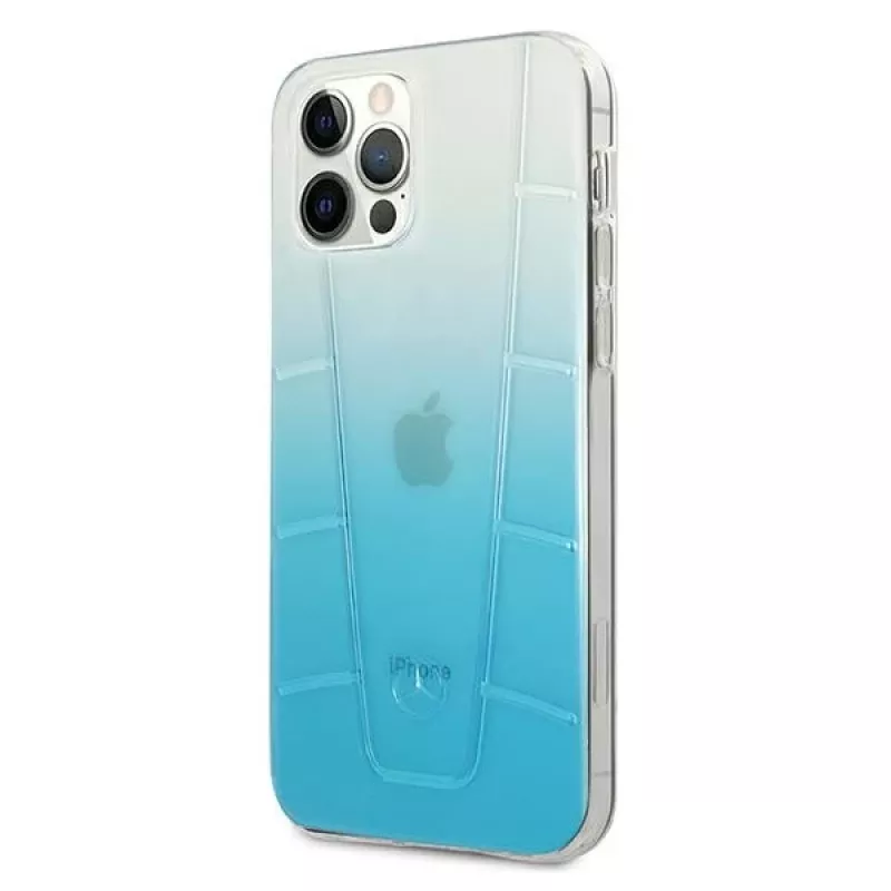 Mercedes-Benz MEHCP12MCLGBL Capa rígida azul para iPhone 12/12 Pro 6,1 polegadas Transparent Line