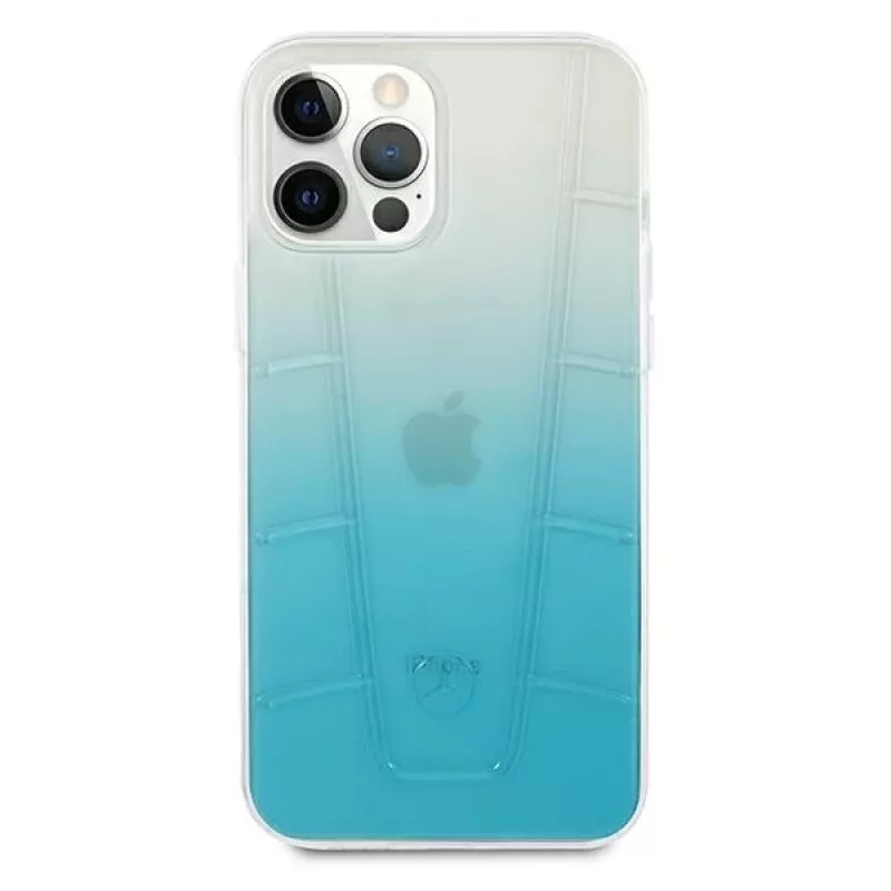 Mercedes-Benz MEHCP12MCLGBL Capa rígida azul para iPhone 12/12 Pro 6,1 polegadas Transparent Line