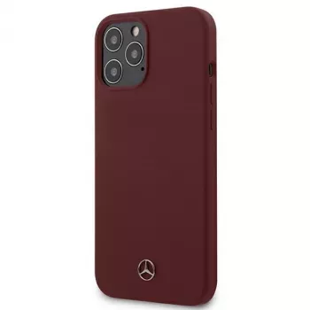 Mercedes-Benz Capa rígida Silicone Line para Apple iPhone 12 Pro Max 6,7 polegadas vermelho