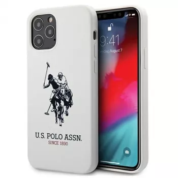 U.S. POLO ASSN. Silicone Collection iPhone 12/12 Pro 6,1 polegadas capa de silicone branca