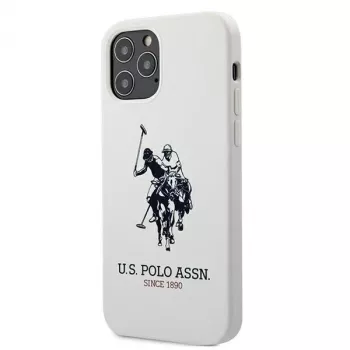 U.S. POLO ASSN. Silicone Collection iPhone 12/12 Pro 6,1 polegadas capa de silicone branca