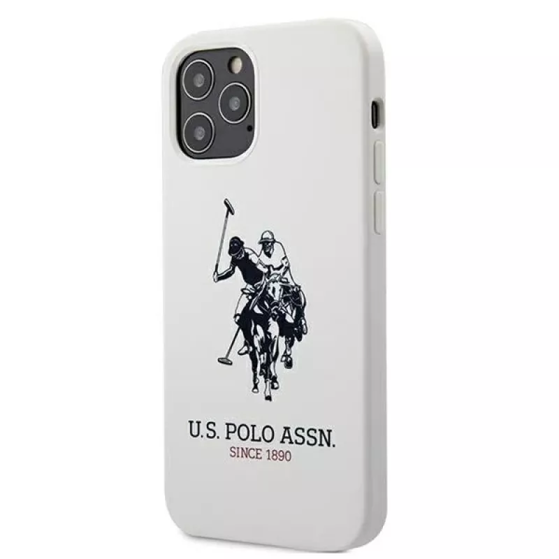 U.S. POLO ASSN. Silicone Collection iPhone 12/12 Pro 6,1 polegadas capa de silicone branca
