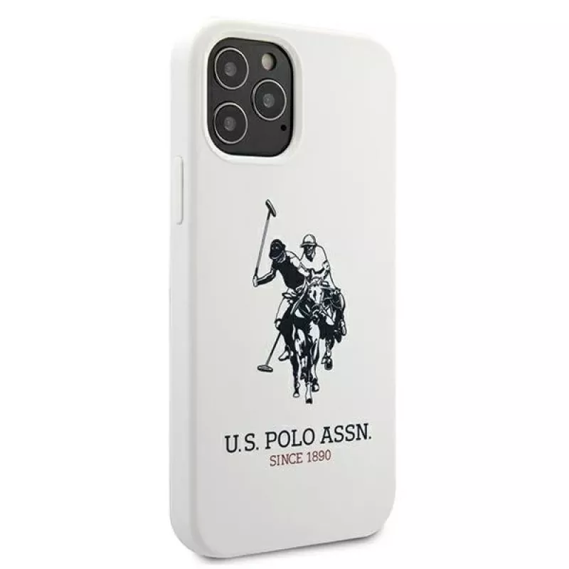 U.S. POLO ASSN. Silicone Collection iPhone 12/12 Pro 6,1 polegadas capa de silicone branca