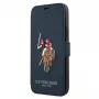 U.S. POLO ASSN. USFLBKP12MPUGFLNV capa tipo livro para iPhone 12/12 Pro 6,1 polegadas azul-marinho Polo Embroidery Collection