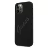 Guess Script Vintage capa rígida para Apple iPhone 12 Pro Max 6,7 polegadas preta