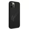 Guess Script Vintage capa rígida para Apple iPhone 12 Pro Max 6,7 polegadas preta