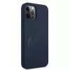 Guess Script Vintage capa rígida para Apple iPhone 12 / iPhone 12 Pro 6,1 polegadas azul