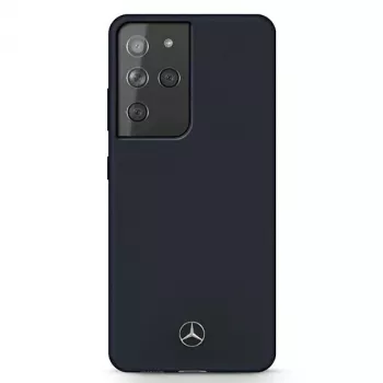 Mercedes-Benz Silicone Line capa rígida para Samsung Galaxy S21 Ultra (SM-G998) - azul
