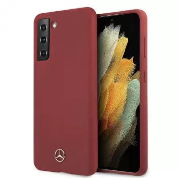 Mercedes-Benz Silicone Line capa rígida para Samsung Galaxy S21 (SM-G991) - vermelha