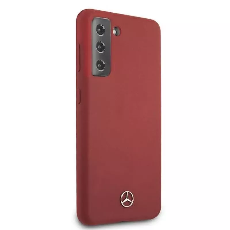 Mercedes-Benz Silicone Line capa rígida para Samsung Galaxy S21 (SM-G991) - vermelha