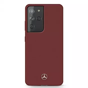 Mercedes-Benz Capa rígida S21 Ultra G998 vermelha Silicone Line com tampa traseira protetora