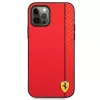 Ferrari FESAXHCP12LRE iPhone 12 Pro Max 6,7 polegadas capa rígida vermelha On Track Carbon Stripe