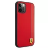 Ferrari FESAXHCP12LRE iPhone 12 Pro Max 6,7 polegadas capa rígida vermelha On Track Carbon Stripe