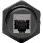 Eaton Tripp Lite N206-BC01-IND Conector RJ45 de painel Cat5/Cat6 fêmea-fêmea blindado industrial IP68 com tampa de proteção contra pó TAA