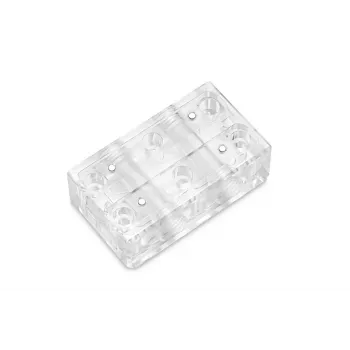 Ponte de interligação para bloco de água de GPU EK Water Blocks Vector² - acrílico - transparente - G1/4 polegadas - 41 mm