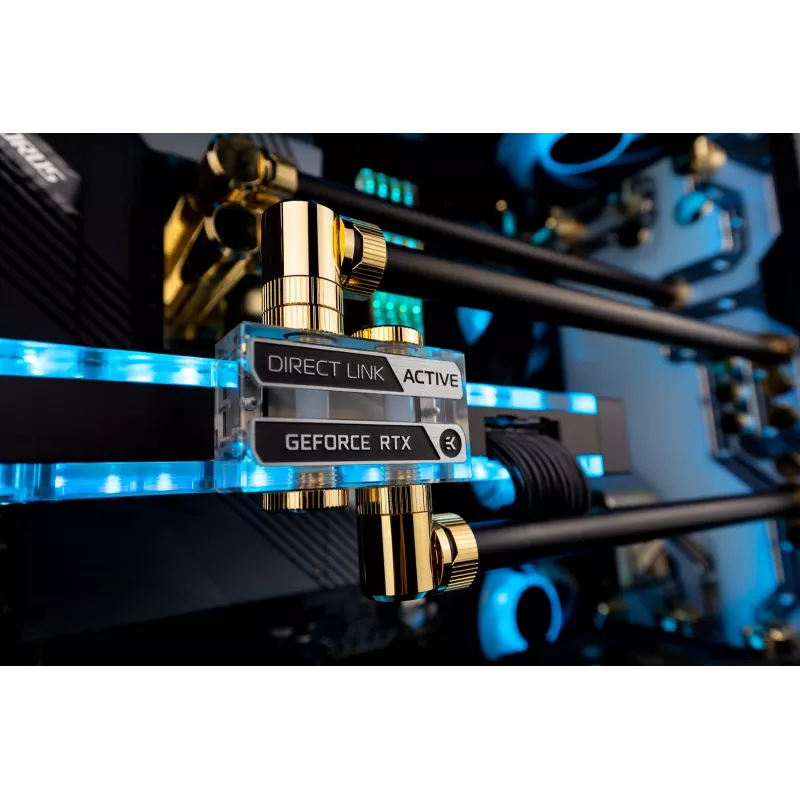 Ponte de interligação para bloco de água de GPU EK Water Blocks Vector² - acrílico - transparente - G1/4 polegadas - 41 mm