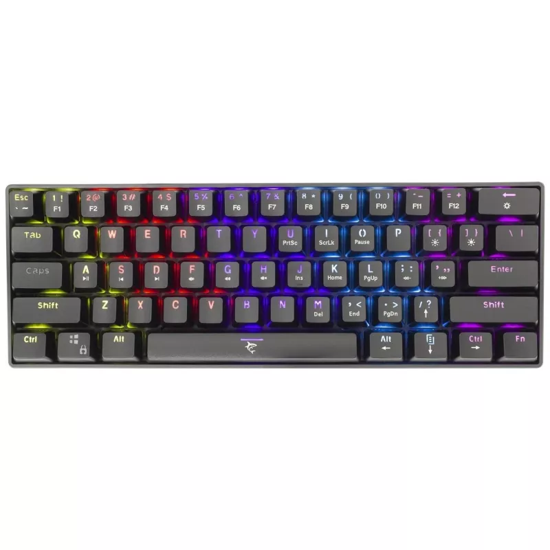 Teclado Mecânico WHITE SHARK Black Shark GK-2022 Shinobi US Brown SW