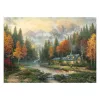 Schmidt Thomas Kinkade Studios Autumn Evening at the Lake Puzzle 1000 peças
