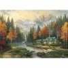 Schmidt Thomas Kinkade Studios Autumn Evening at the Lake Puzzle 1000 peças