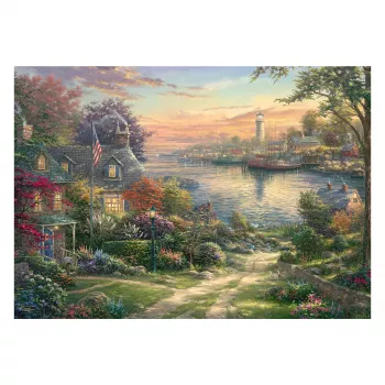 SCHMIDT SPIELE Thomas Kinkade Studios: Harbor in New England (1000 peças)