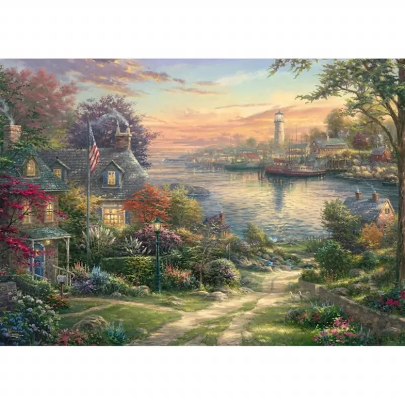 SCHMIDT SPIELE Thomas Kinkade Studios: Harbor in New England (1000 peças)