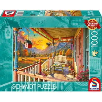 SCHMIDT SPIELE Bergland-Veranda Puzzle (1000 peças)