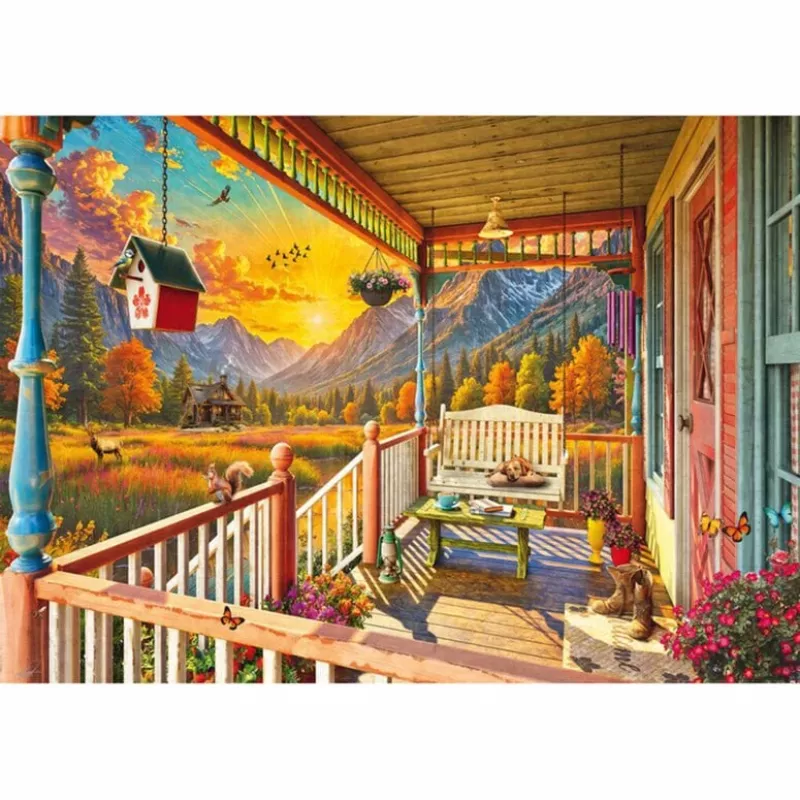 SCHMIDT SPIELE Bergland-Veranda Puzzle (1000 peças)
