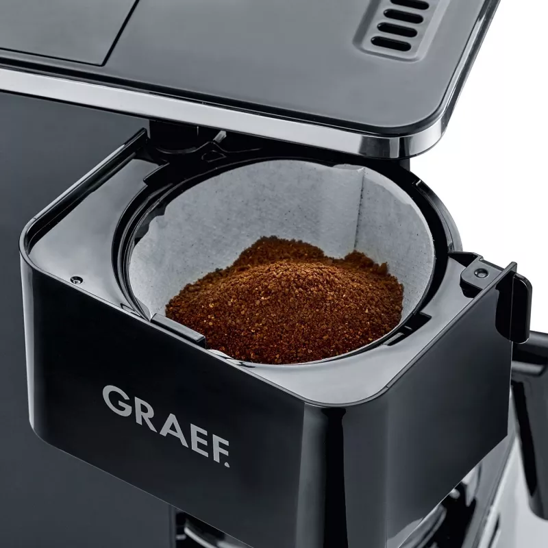 GRAEF Young FK 402 Máquina de café de filtro - 10 chávenas, 1,25 L, 1000 W, aço inoxidável/preto