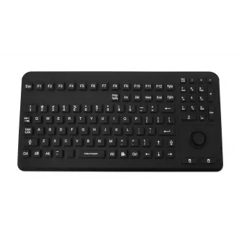GETT InduKey InduProof Advanced TKG-104-MB-IP68-VESA-BLACK Teclado industrial, 104 teclas, IP68, montagem VESA, USB, preto