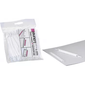 LAUREL Easy Clip Tiras de arquivo branco curto 100 unidades