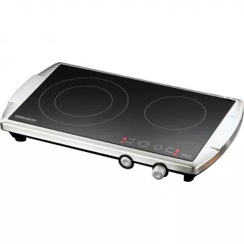 Rommelsbacher CERAN CT 3400/E Placa dupla, aço inoxidável/preto, 3400 W