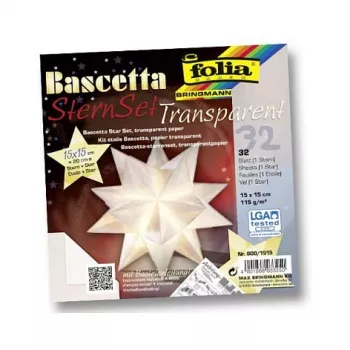Folia Conjunto de papel de origami Bascetta Stern Midi 32 folhas 15x15 cm