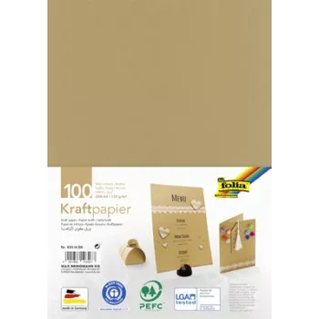 Folia Papel kraft castanho 120 g/m² 100 folhas A4